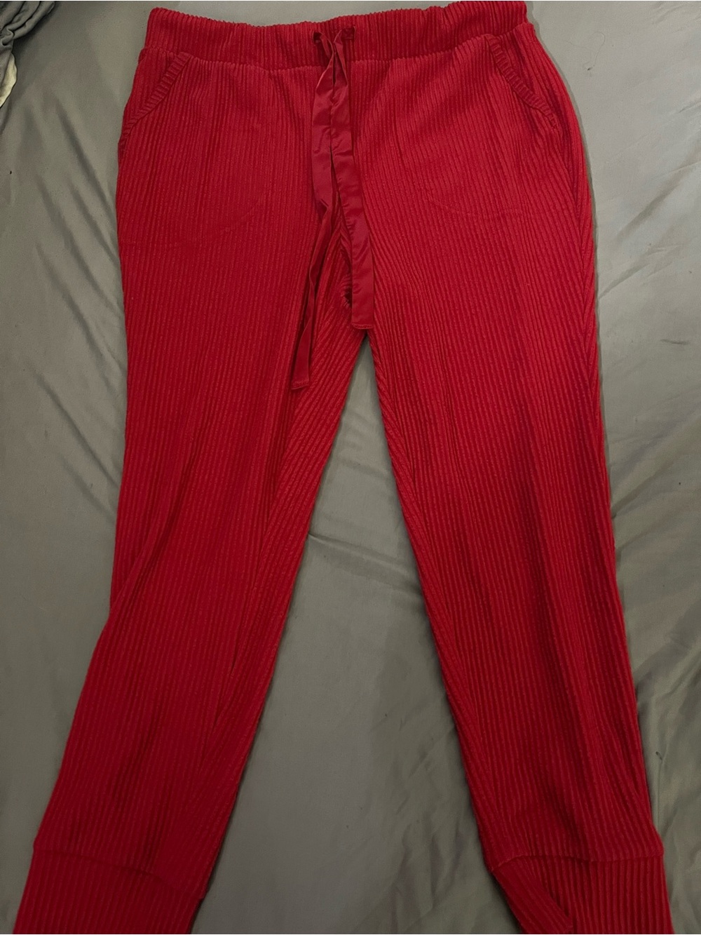 torrid Red Ribbed Drawstring Joggers